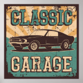 retro vintage garage poster (Voorkant)