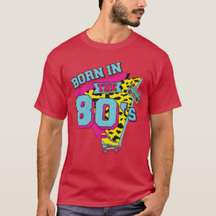 Retro Vintage Geboren in de jaren 80 70 vriend T-shirt