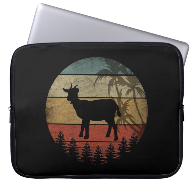 RETRO VINTAGE GEIT LAPTOP SLEEVE (Voorkant)