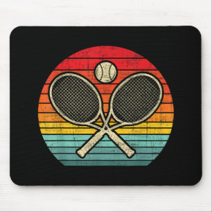 Retro Vintage Gekruist Tennisracket - Sportliefheb Muismat