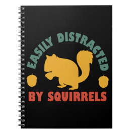 Retro Vintage gemakkelijk afgeleid door eekhoorns Notitieboek