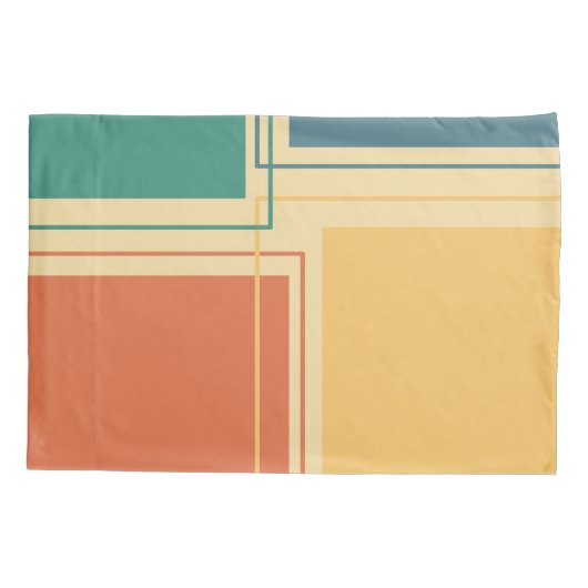 Retro Vintage Geometrie Minimalismus Kussensloop (Achterkant)