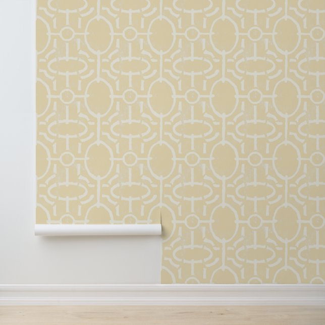 Retro vintage geometrisch boho patroon behang (Applicatie)