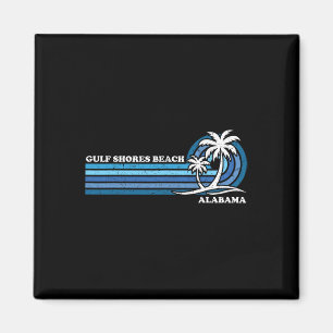 Retro Vintage Gezinsvakantie Alabama Golfkust Magneet