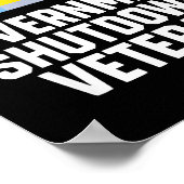 Retro Vintage Government Shutdown Veteran  Poster (Hoek)