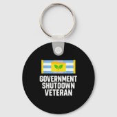 Retro Vintage Government Shutdown Veteran  Sleutelhanger (Voorkant)