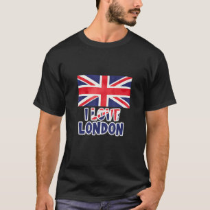 Retro Vintage Grafisch I love Londen Stad Engeland T-shirt
