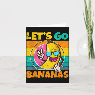 Retro Vintage Grappige Banaan Meme Laat Los Banaan Kaart