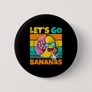 Retro Vintage Grappige Banaan Meme Laat Los Banaan Ronde Button 5,7 Cm
