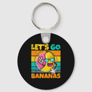 Retro Vintage Grappige Banaan Meme Laat Los Banaan Sleutelhanger