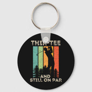 Retro Vintage Grappige Golfer Cadeaus - 30ste Verj Sleutelhanger