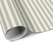 Retro Vintage Green Stripes Cadeaupapier (Rol Hoek)