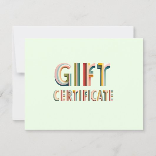 Retro Vintage Groen Certeficaten (Voorkant)