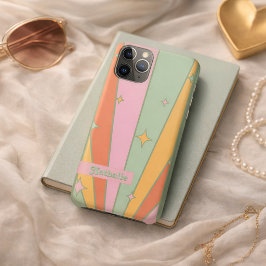 Retro Vintage Groen Krachtige Naam Persoonlijk Aan Case-Mate iPhone Case