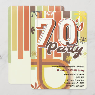 Retro Vintage Groovy 70'er jaren 1970 Zeventies Fe Kaart