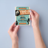 Retro Vintage Grunge Stand-up Comedyshow Flyer (Hand)