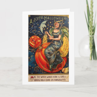 Retro Vintage Halloween Blij Halloween Kaart