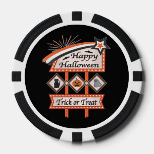 Retro Vintage Halloween Bord – Trick or Treat Poker Chips