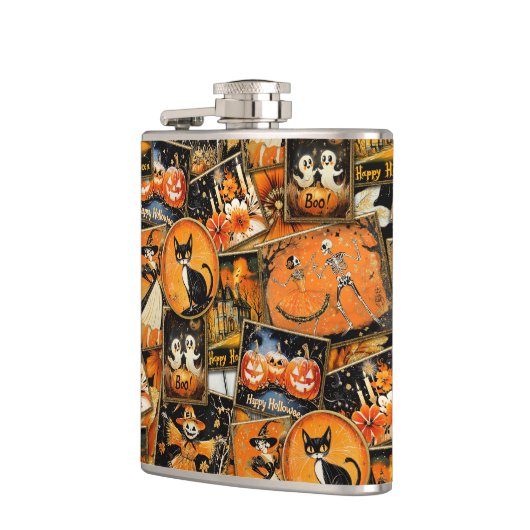 Retro Vintage Halloween Fun Collage Heupfles (Links)