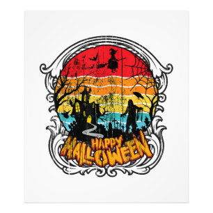 Retro Vintage Halloween - Oude Halloween Foto Afdruk