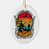 Retro Vintage Halloween - Oude Halloween Keramisch Ornament (Rechts)