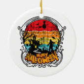 Retro Vintage Halloween - Oude Halloween Keramisch Ornament (Achterkant)