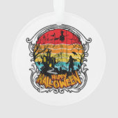 Retro Vintage Halloween - Oude Halloween Ornament (achterkant)