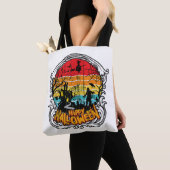 Retro Vintage Halloween - Oude Halloween Tote Bag (Dichtbij)