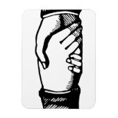 Retro Vintage Hands Handshake Congratulations Magneet (Verticaal)