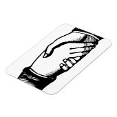 Retro Vintage Hands Handshake Congratulations Magneet (Linkerzijde)