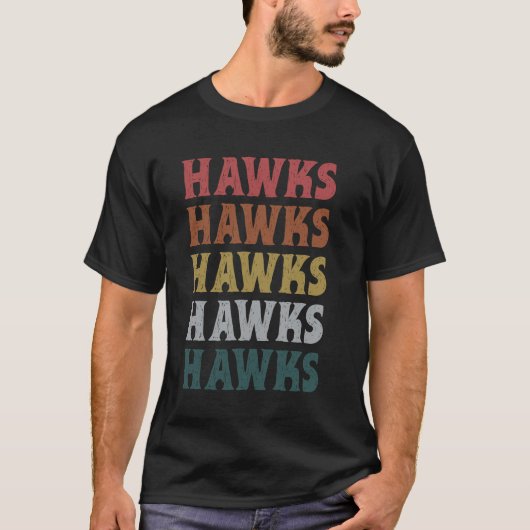 Retro Vintage Hawks T-shirt (Voorkant)