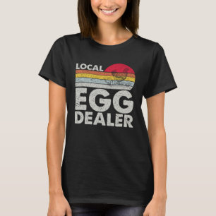 Retro Vintage Heren Dames Lokale Eierhandelaren Ch T-shirt
