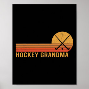 Retro Vintage Hockey Oma Hockey Speler Poster