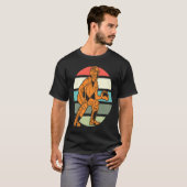 Retro Vintage Honkbal Werper Vanger T-shirt (Voorkant volledig)