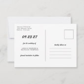 Retro Vintage Horizontale Trouwfoto Save The Date (Achterkant)