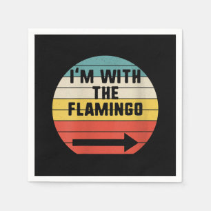 Retro Vintage ik ben met de Flamingo  Flamingo Servet