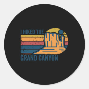 Retro Vintage Ik Heb De Grand Canyon Gewandeld Wan Ronde Sticker