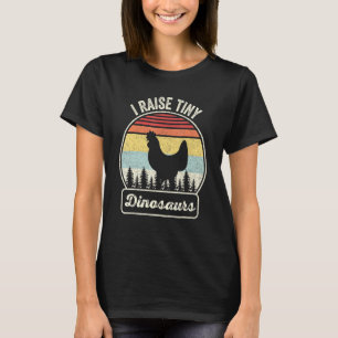 Retro Vintage Ik Kweek Kleine Dinosaurussen Kip T-shirt