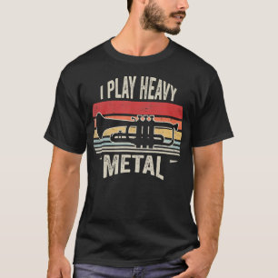 Retro Vintage Ik Speel Heavy Metal Trompettist T-shirt
