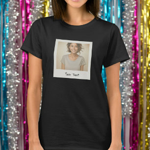 Retro Vintage Instant Camera Aangepaste Foto en Te T-shirt
