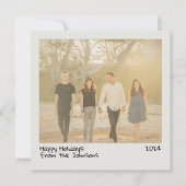 Retro Vintage Instant Camera Foto Vakantiewenskaar Feestdagenkaart (Voorkant)