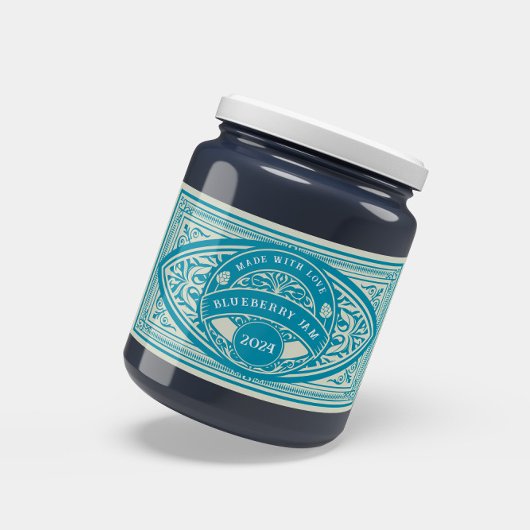 Retro Vintage Jam Label Conserveringssticker