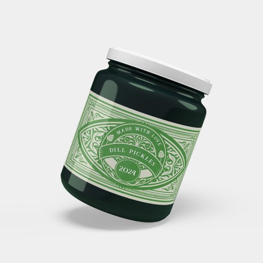 Retro Vintage Jam Label Conserveringssticker