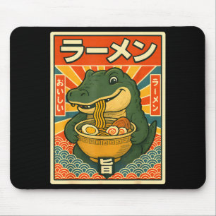 Retro Vintage Japanse Ramen Greg Meme Krokodil C Muismat