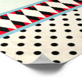 Retro Vintage Jaren 50 Feest Banner Poster (Hoek)