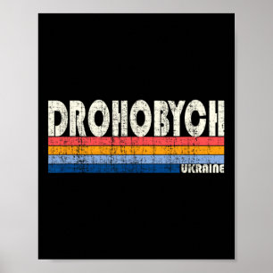 Retro Vintage Jaren 70 80 Stijl Droho  Poster