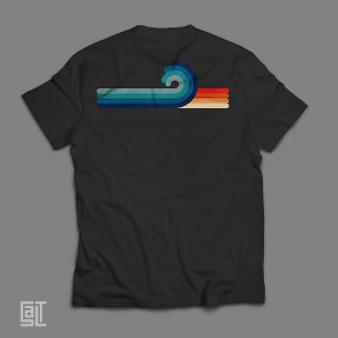 Retro Vintage Jaren Zeventig Sfeer Strand en Golf T-shirt