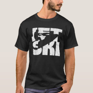 Retro Vintage Jetski Watersporten Watercraft Skiën T-shirt