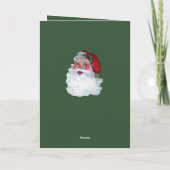 Retro Vintage Jolly Kerstman Kerstmis Kaart (Achterkant)