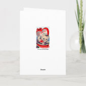 Retro Vintage kaart van de de kattenTante van (Achterkant)